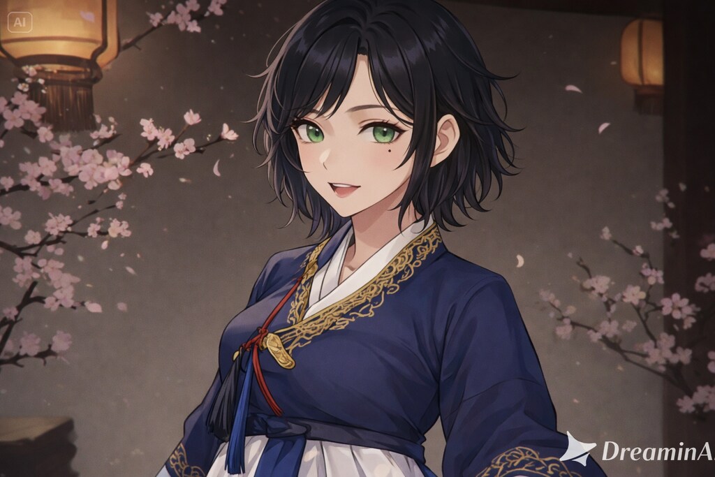 韓服を着てもらうためにアイピクからうちの子に来てもらいました