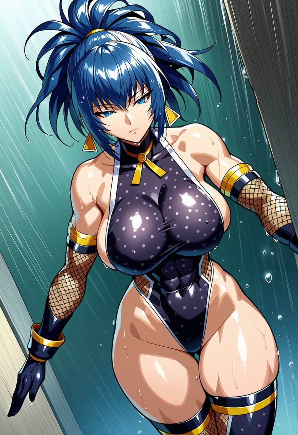 水滴の水玉迷彩ステルスボディースーツコスプレ潜入人妻