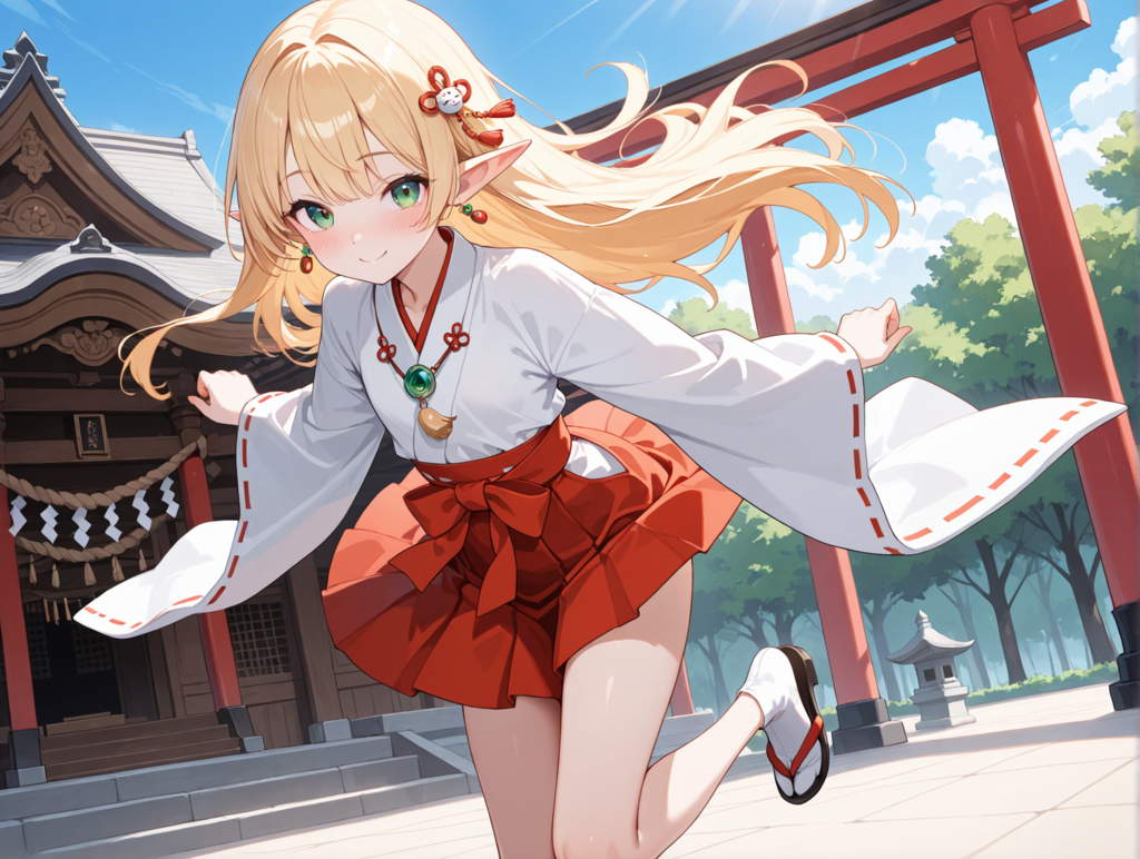 ぴょんぴょん_巫女エルフ３ミニ