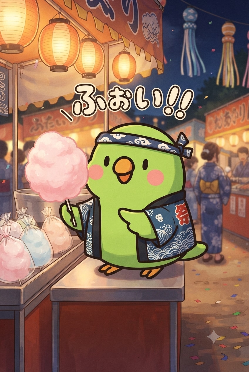 綿あめインコ