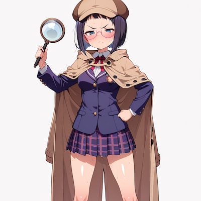 メガネ女子 探偵 | の人気AIイラスト・グラビア