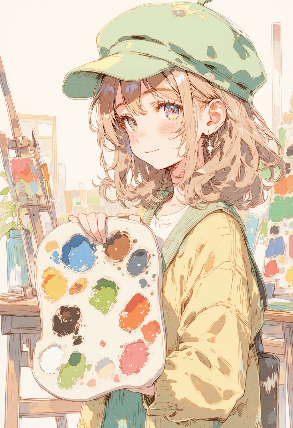 緑の服の絵描き