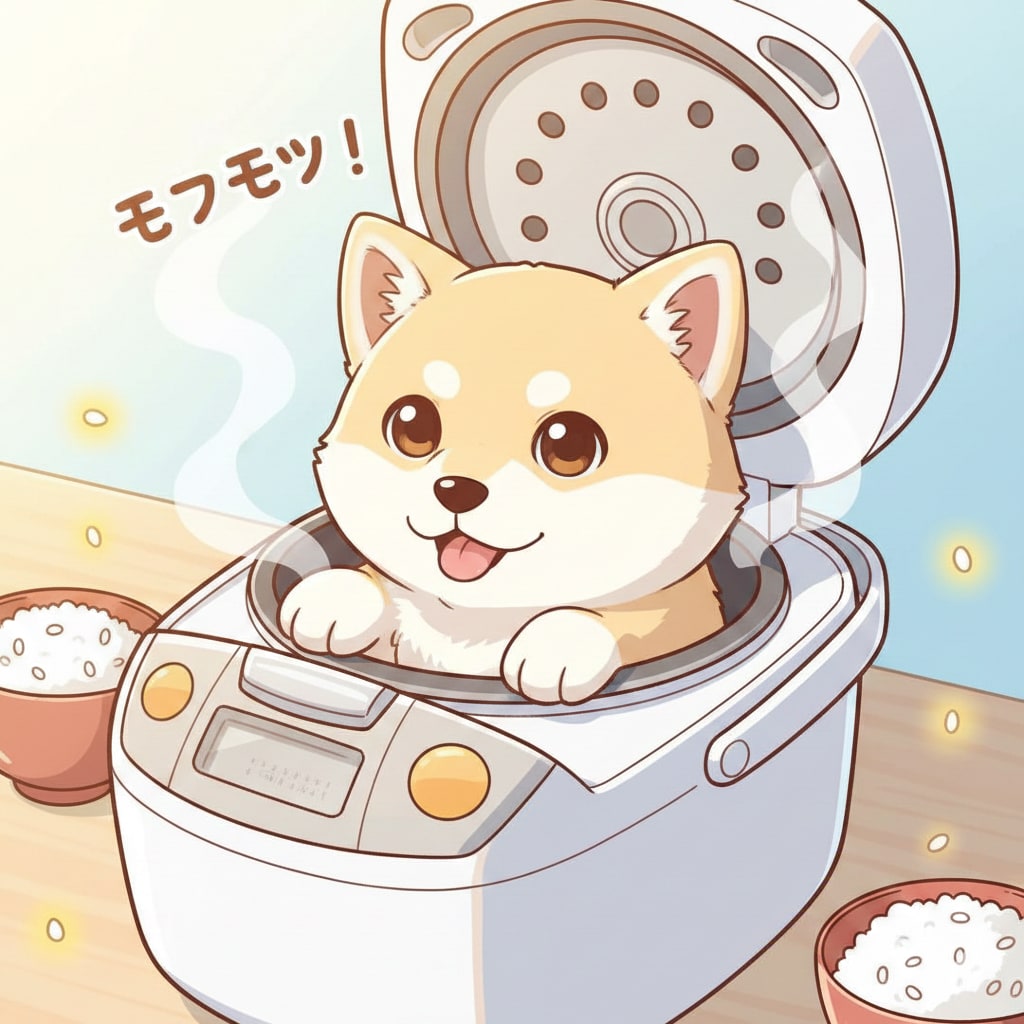 【動物だいすき】炊飯器から、こんにちは＋おまけ1枚