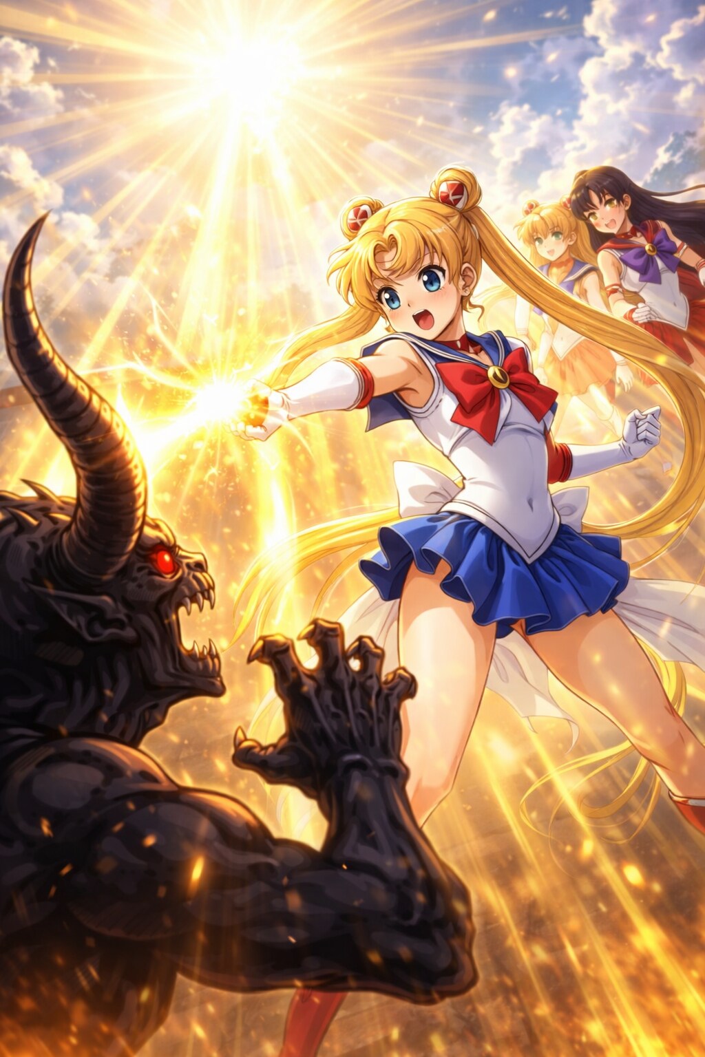 美少女戦士セーラーヴィーナス&ヴィーらん第七話 | の人気AIイラスト・グラビア