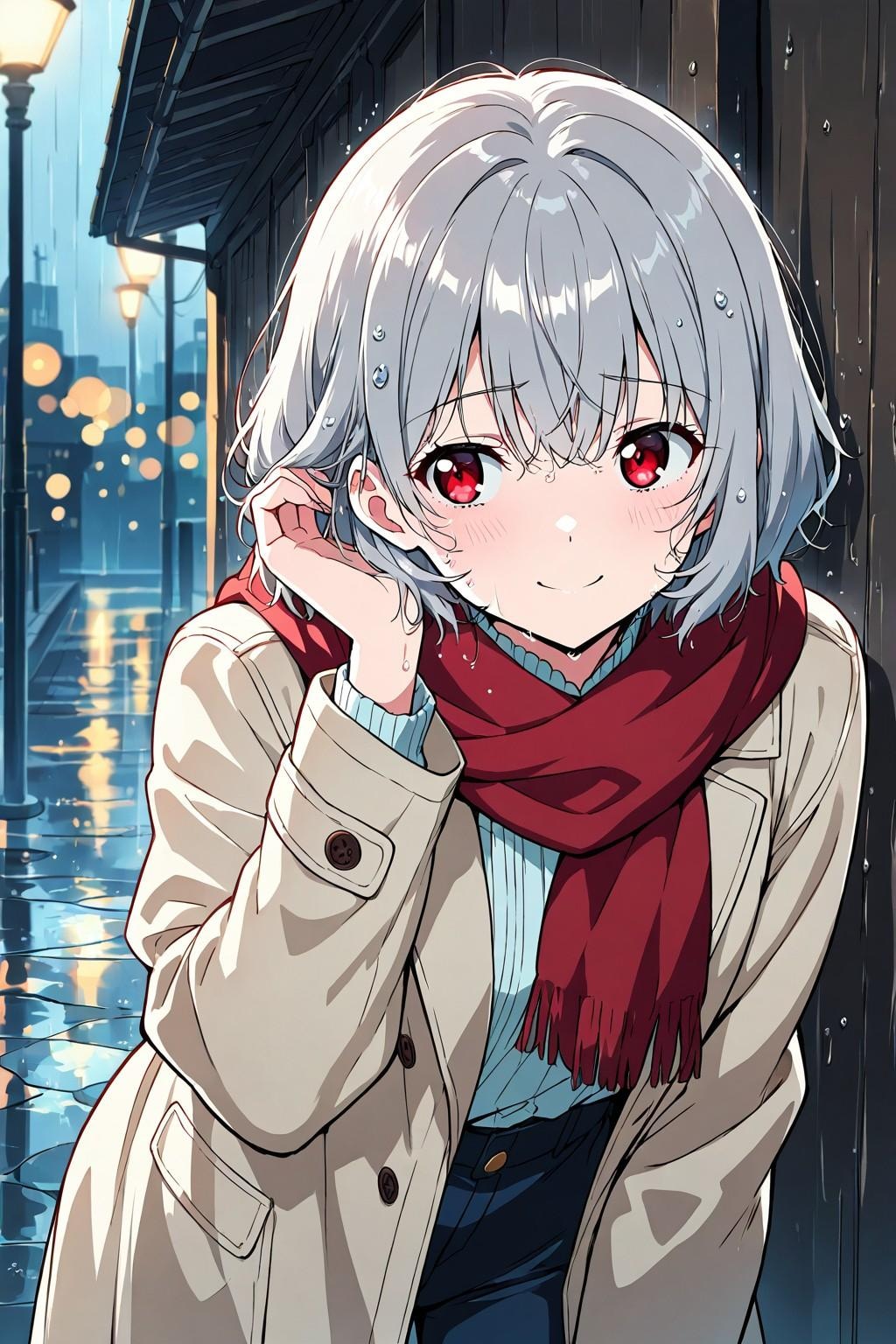 雨宿り　カフェでの一息