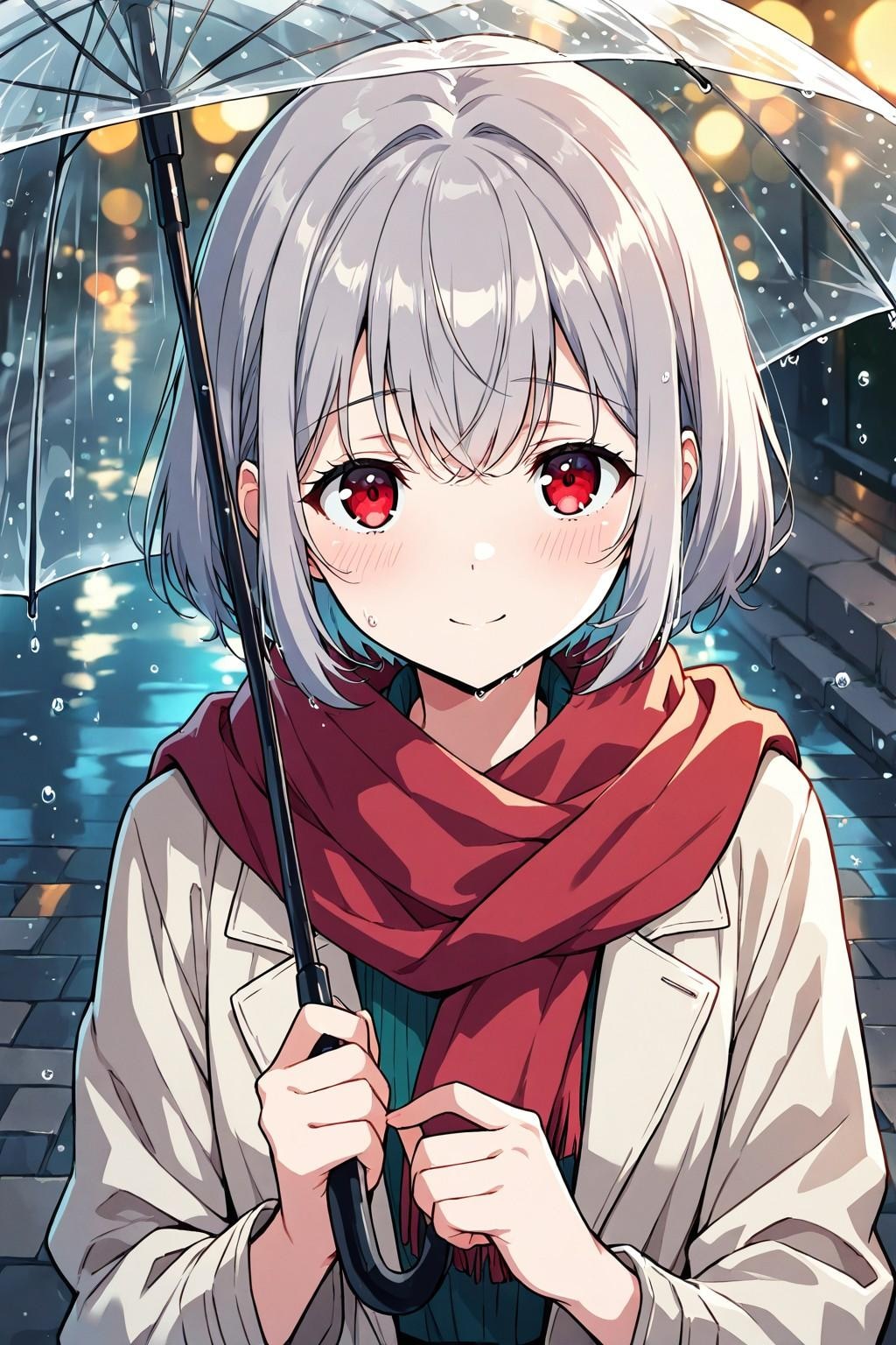 雨宿り　カフェでの一息