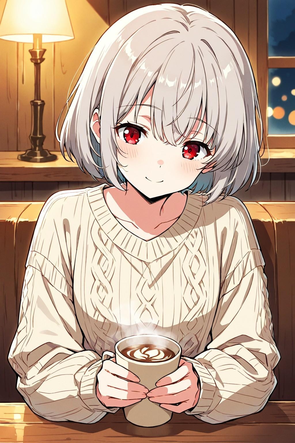 雨宿り　カフェでの一息