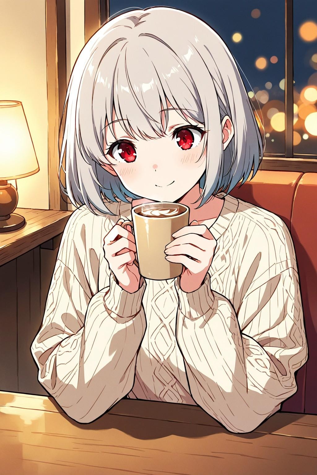 雨宿り　カフェでの一息