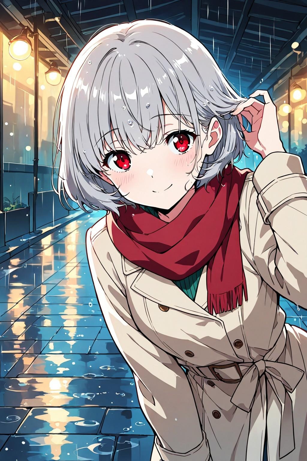 雨宿り　カフェでの一息