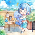 青髪ちゃん 2枚目