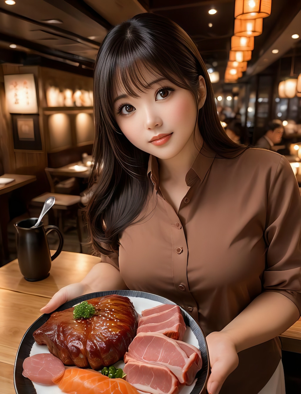 あたしじゃないよ、食べるのはお肉!!