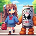 仲良く登校している小さな女の子 2枚目