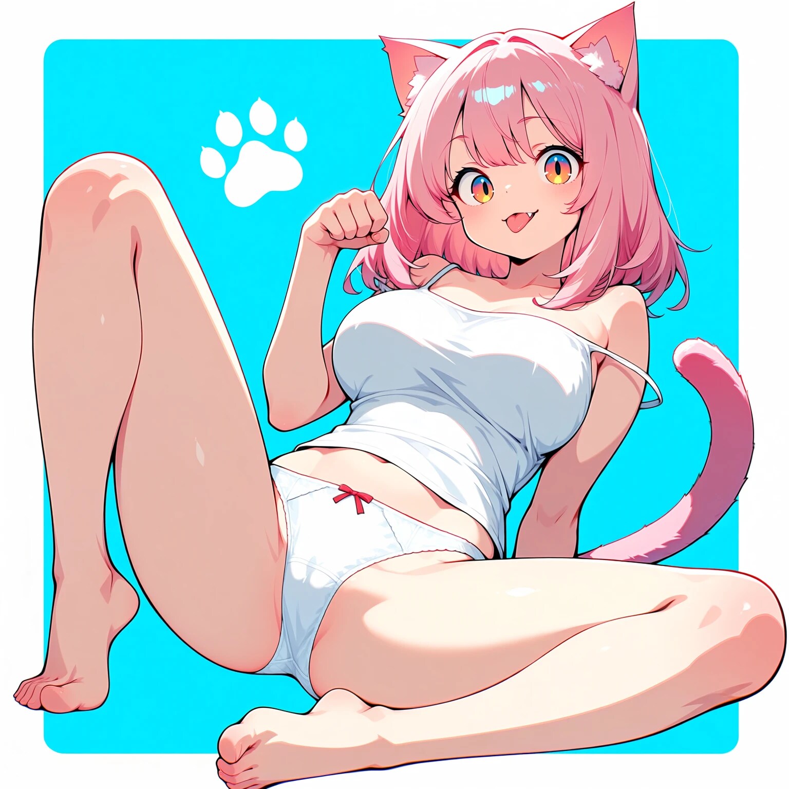 猫ポーズ　猫耳さん　(リメイク)