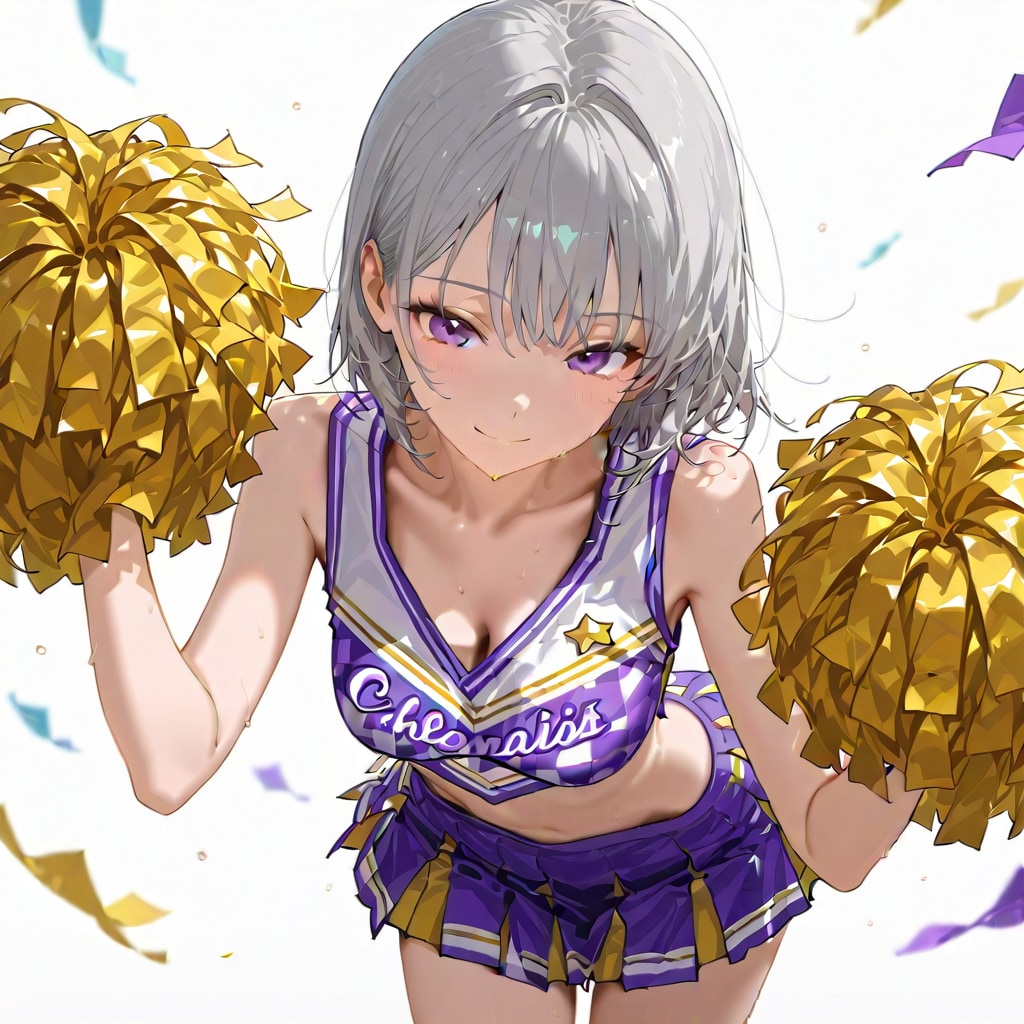 (1098)銀髪ちゃんチアガール