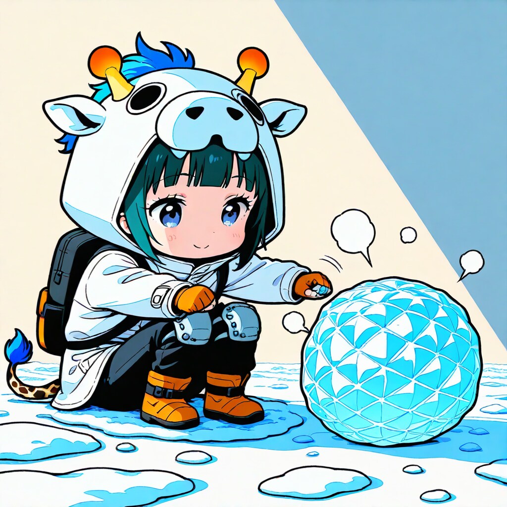 雪景色とアニマルフーディーちび子ちゃん | の人気AIイラスト・グラビア