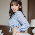 ストライプ柄パンツの女性 2 5枚目