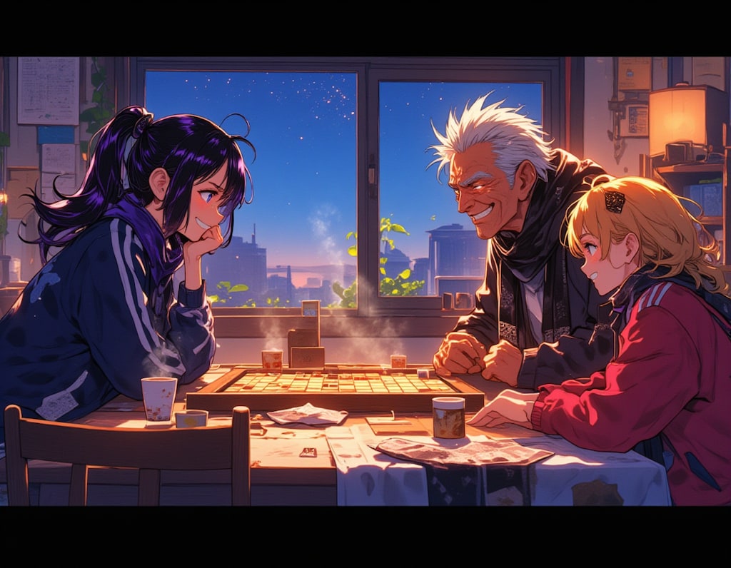 【樹海のかみさま】王手の夜、漆黒と金の親密な敗北