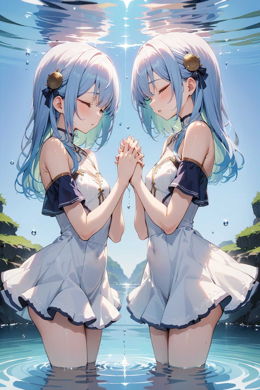 双子と水の波紋