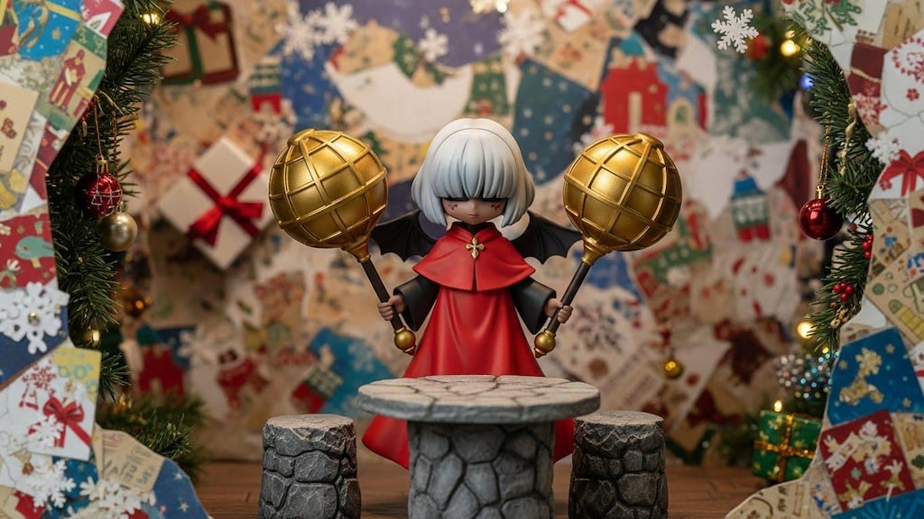 クリスマスの準備をする悪魔神官ちゃん