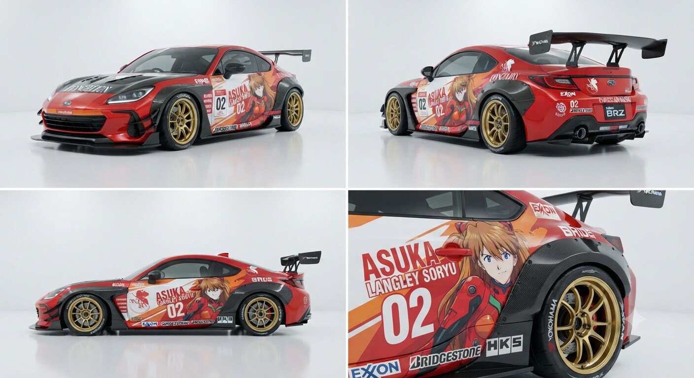 新世紀エヴァンゲリオン痛車BRZ | の人気AIイラスト・グラビア