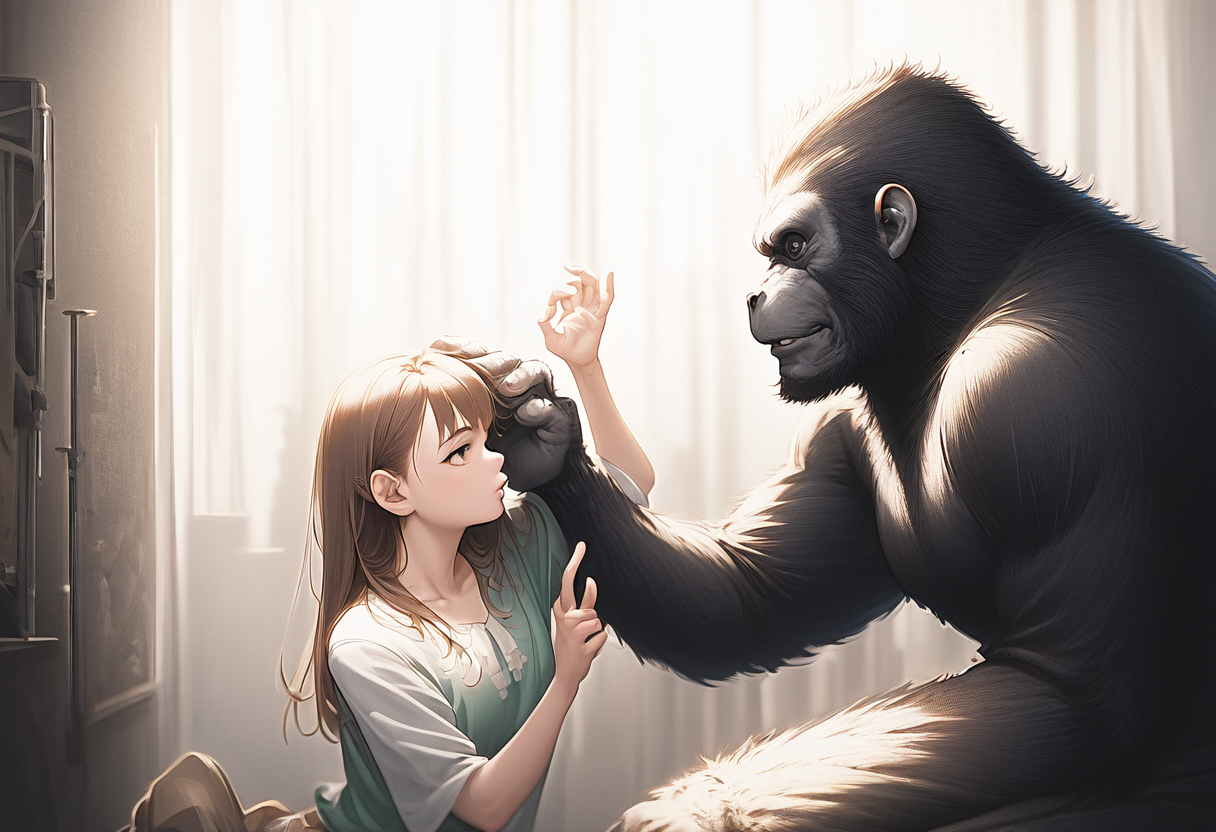 人生相談に真面目に答えるゴリラ | の人気AIイラスト・グラビア