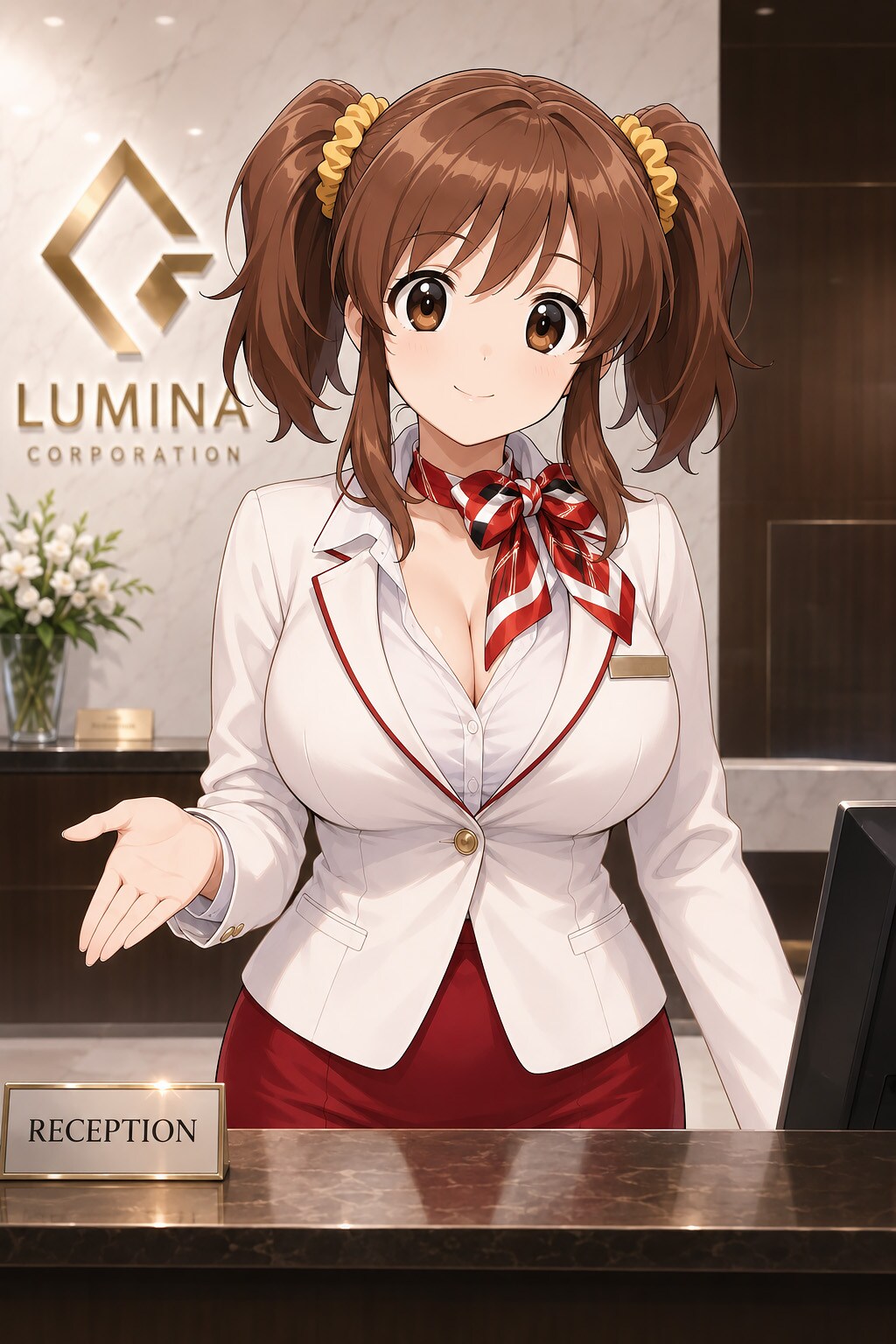 ○乳受付嬢