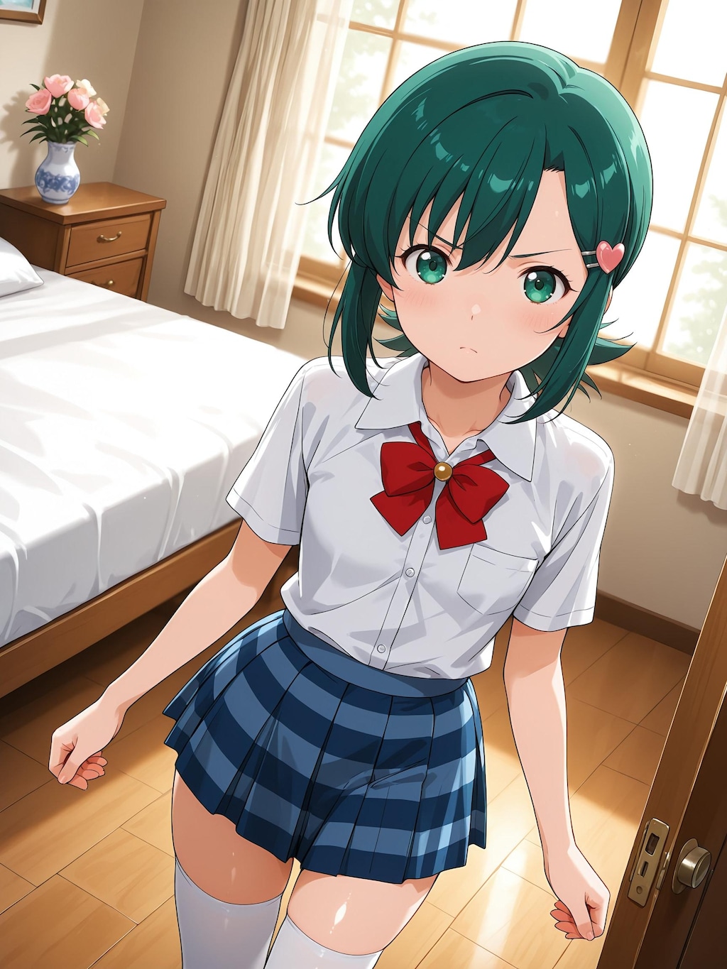 【スーパーリアル麻雀P5】梢ひな子：巻き込まれ風紀委員、脱衣麻雀スタート！【お試し版】