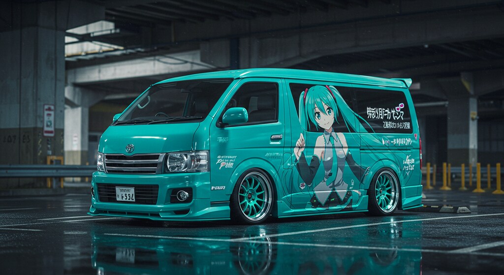 初音ミク痛車ハイエース