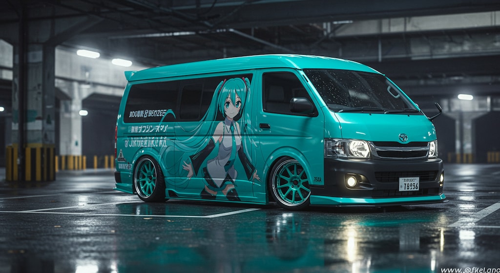 初音ミク痛車ハイエース