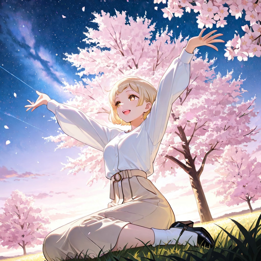 目指したのは夜桜 | の人気AIイラスト・グラビア