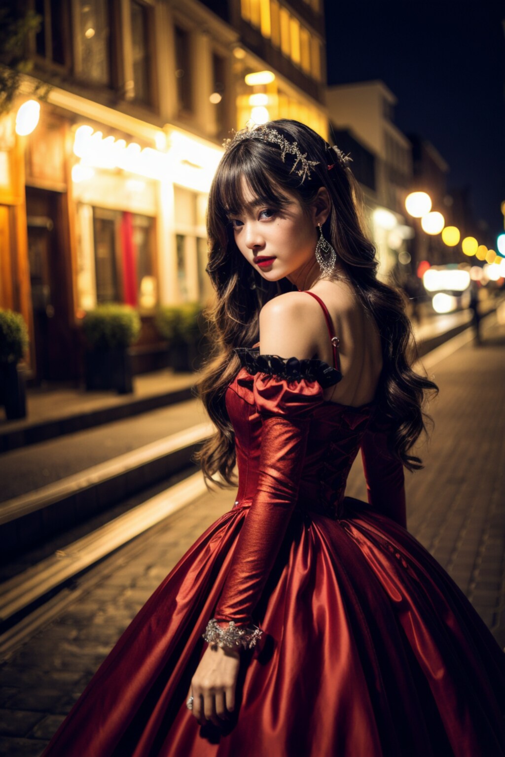 深紅のドレス