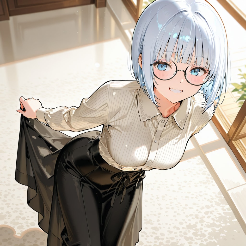 白髪さん(メガネ)