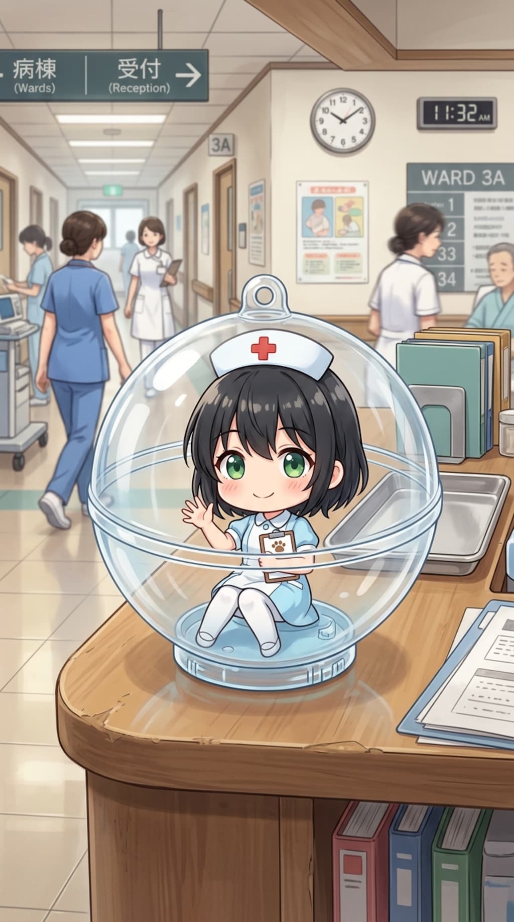 ナース服姿のDRAMちゃんをカプセルに入れたよ