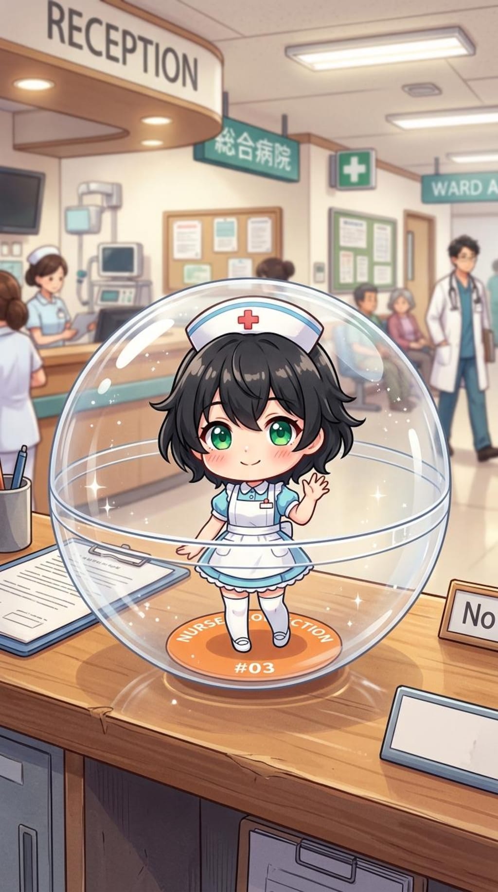 ナース服姿のDRAMちゃんをカプセルに入れたよ