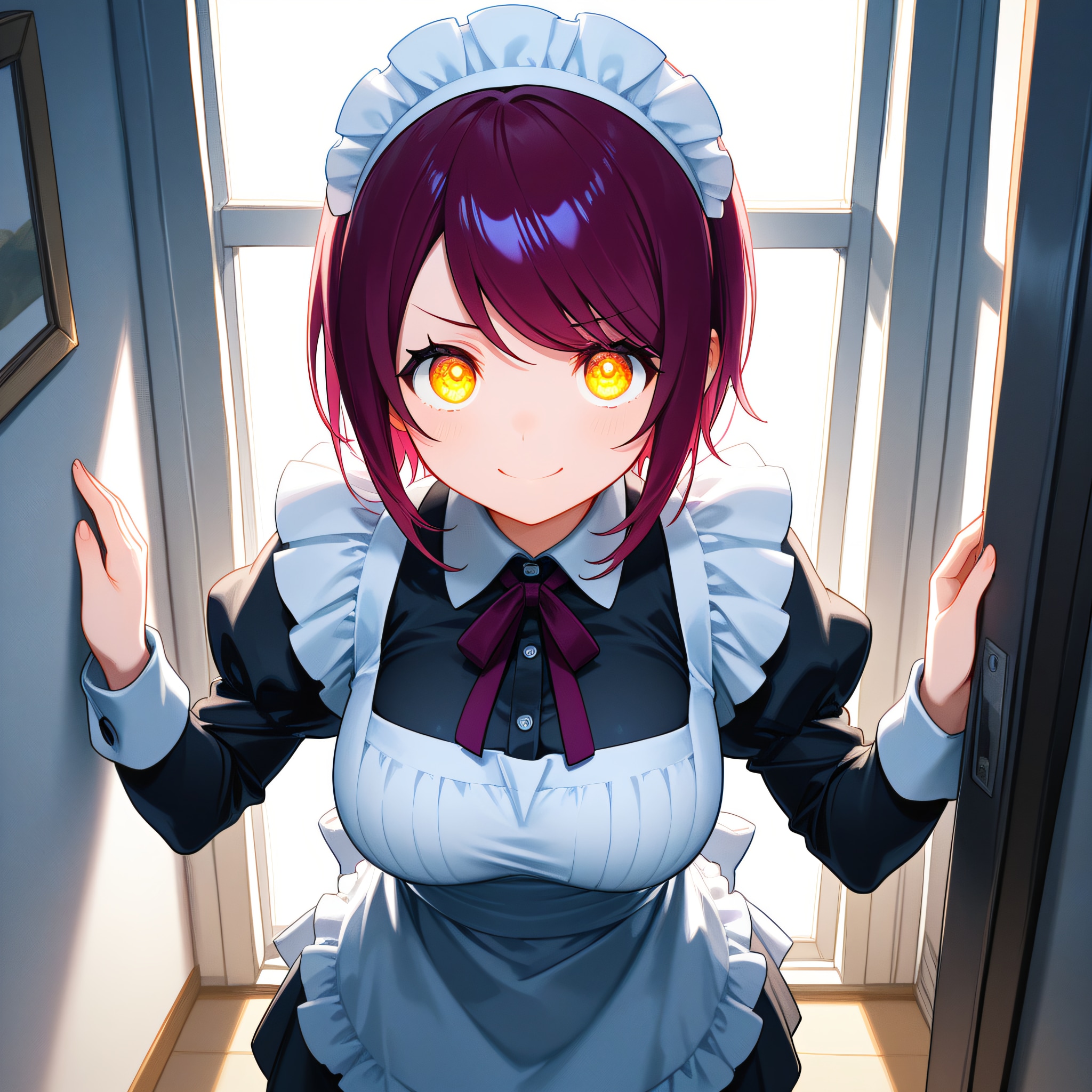 こんにちは（挨拶メイドの芽衣ちゃん） | の人気AIイラスト・グラビア