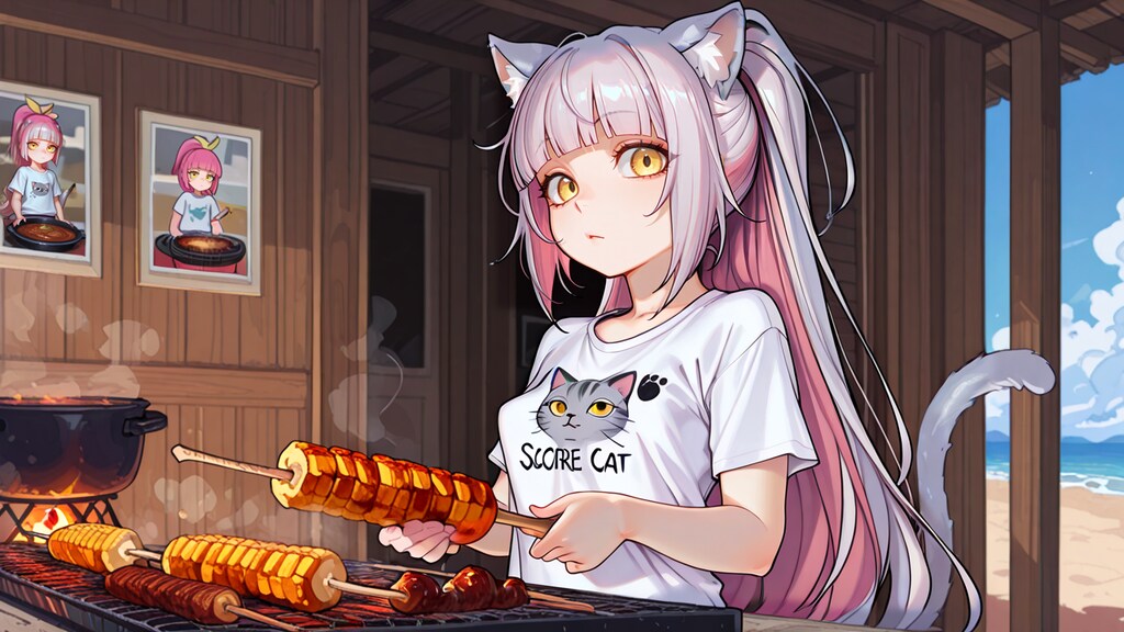 （勝手に）夏のお仕事シリーズ　第一弾　海の家で焼き鳥とコーンを焼くお仕事