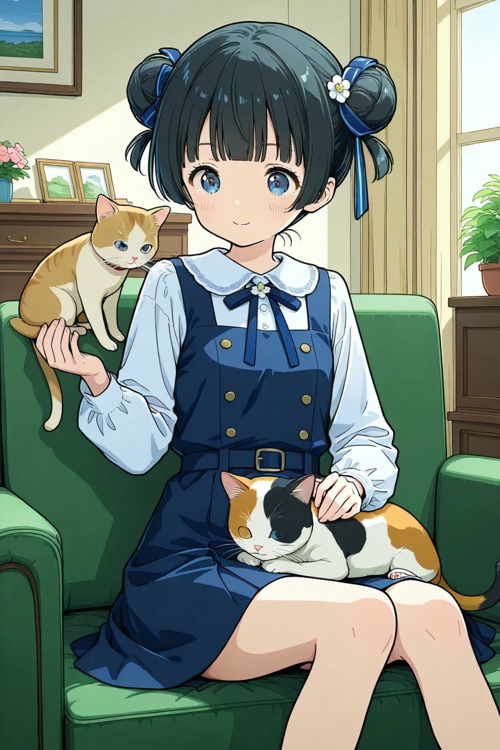 猫🐈とおだんごちゃん🍡✨　番外編２ | の人気AIイラスト・グラビア