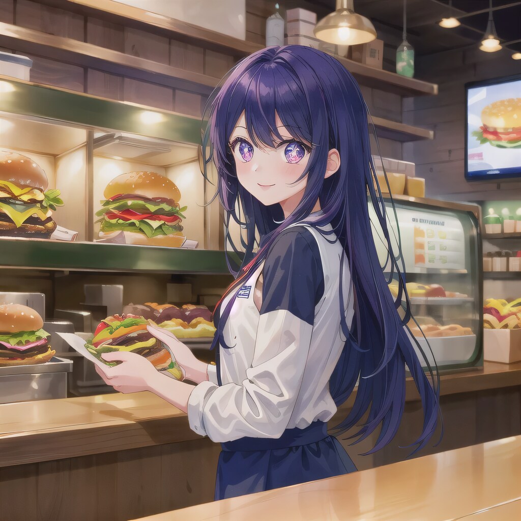 紫髪ロングでクルーの少女２