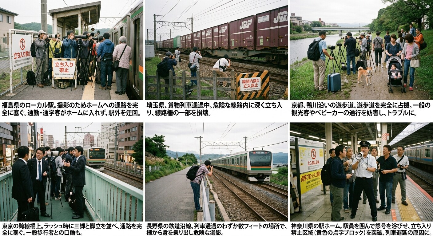 撮り鉄トラブル写真集 | の人気AIイラスト・グラビア