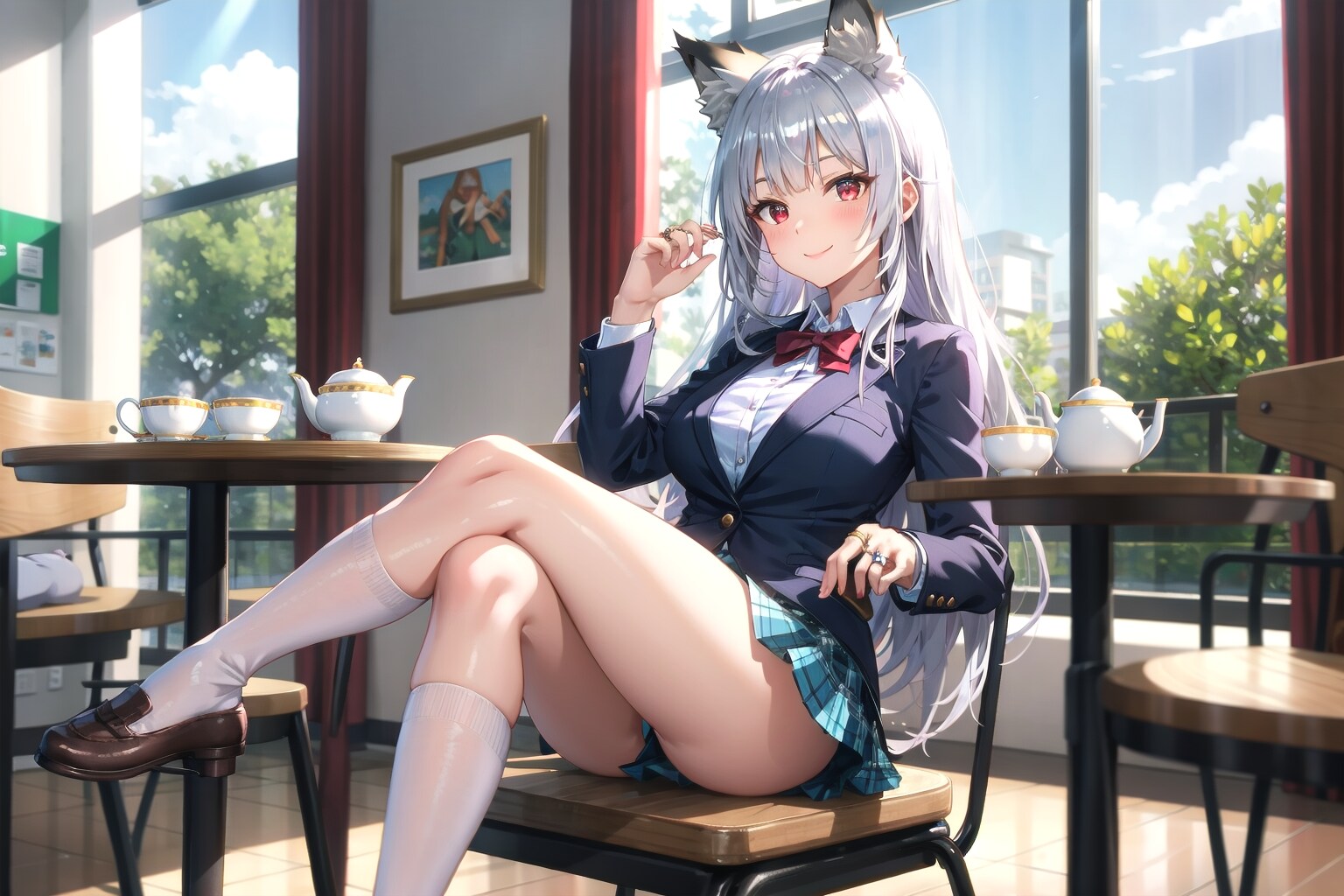 レストランにて