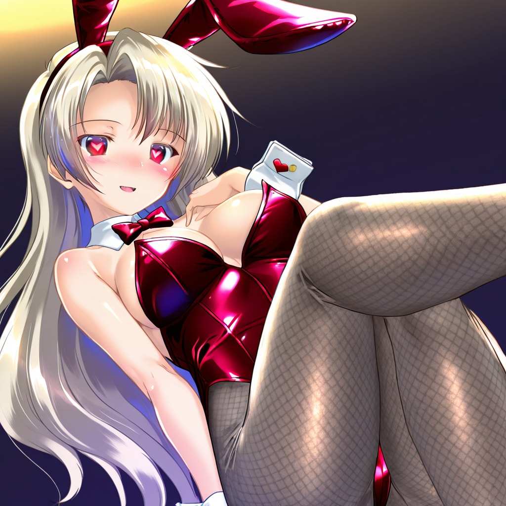 ハート目プラチナブロンドなバニーちゃん