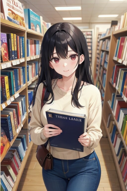 本屋の女性