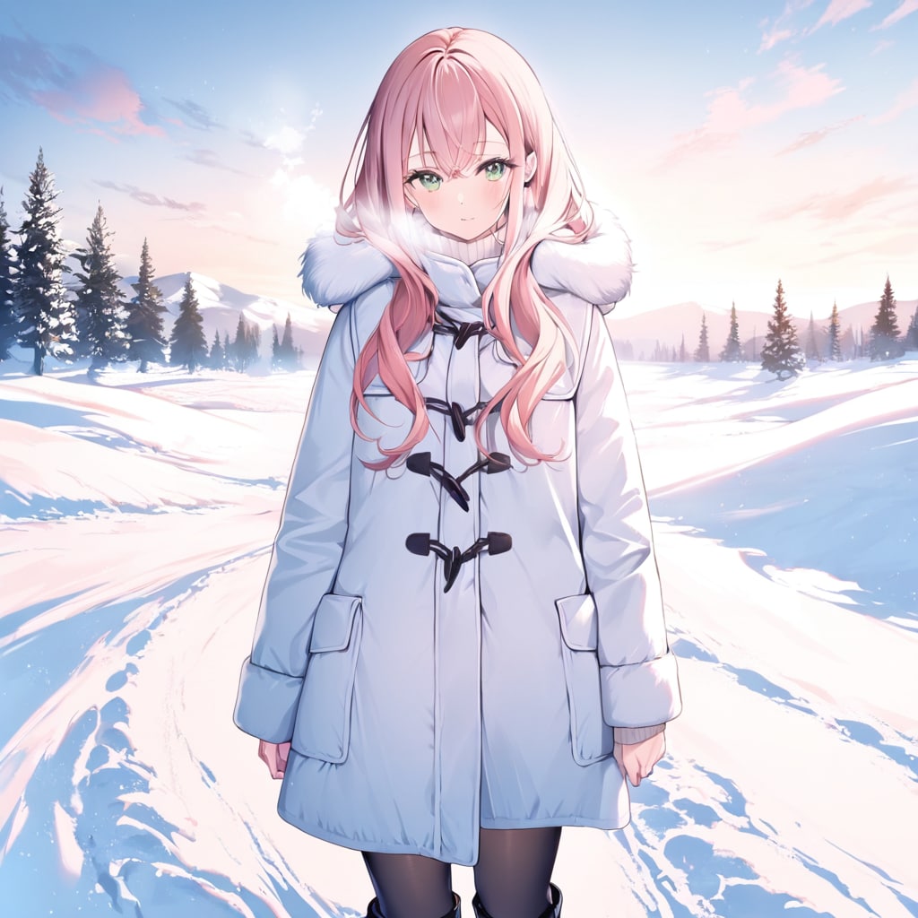 雪原の静寂とラグジュアリーコート
