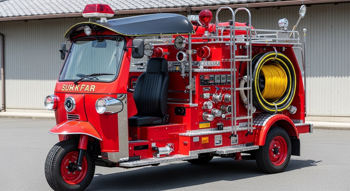 オート三輪消防車 | の人気AIイラスト・グラビア