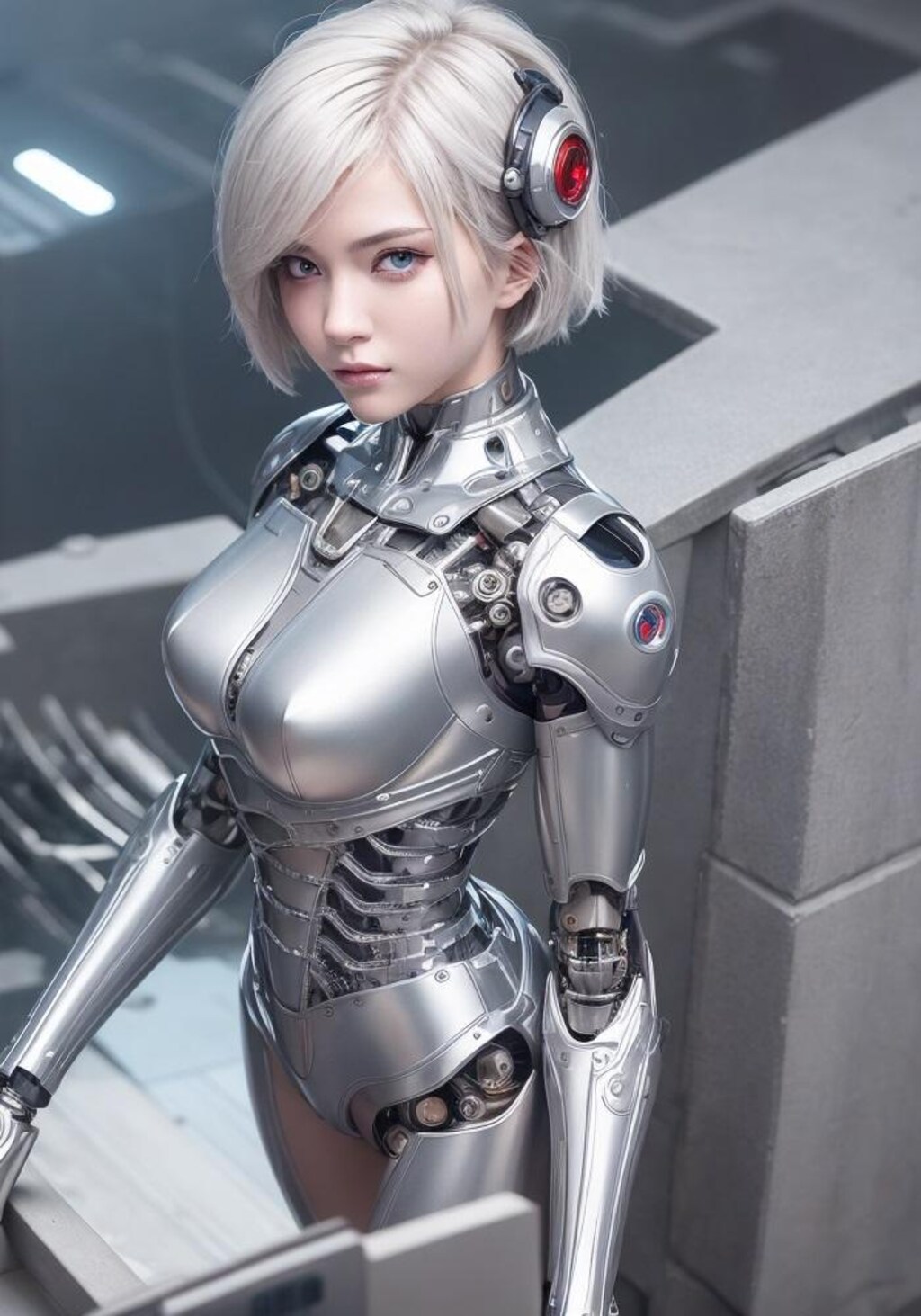 銀髪メカ子さん