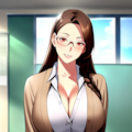 女教師（メガネ・カーディガン・シャツ）② 4枚目