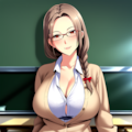 女教師（メガネ・カーディガン・シャツ）② 3枚目