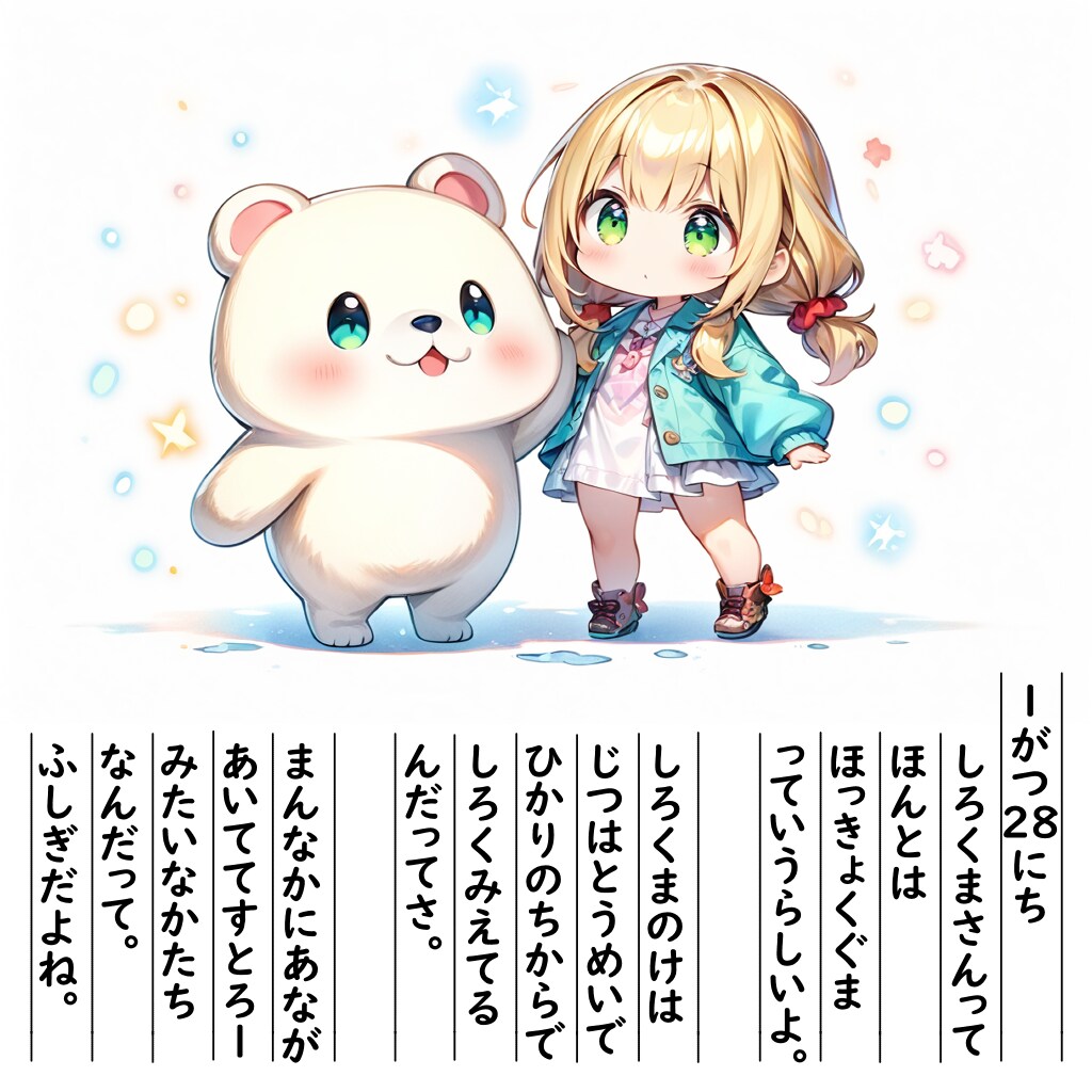 【絵日記】しろくまさんのふしぎです