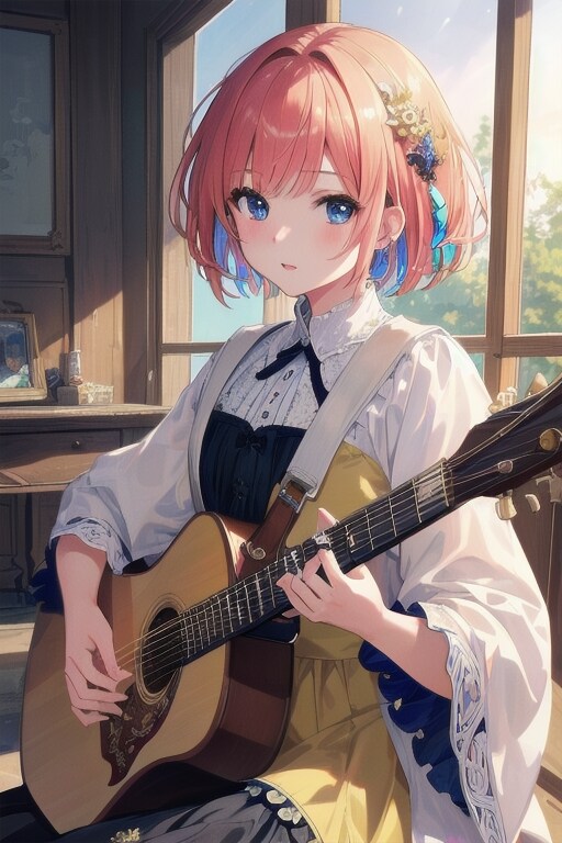 ギターを弾く少女