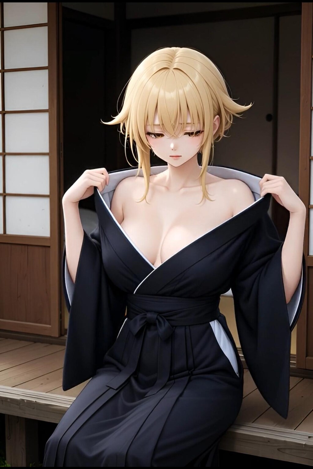 喪服のお姉さん
